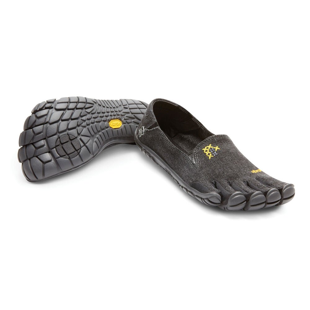 Zapatos Descalzos Mujer Negros - FiveFingers Cvt-Hemp - FYXSPO-291